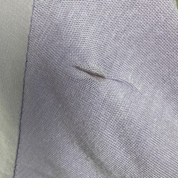 Vince Women's Contrast Top Silk Viscose Lilac Long Sleeve Size M (Flaw) Timeless - Picture 9 of 9